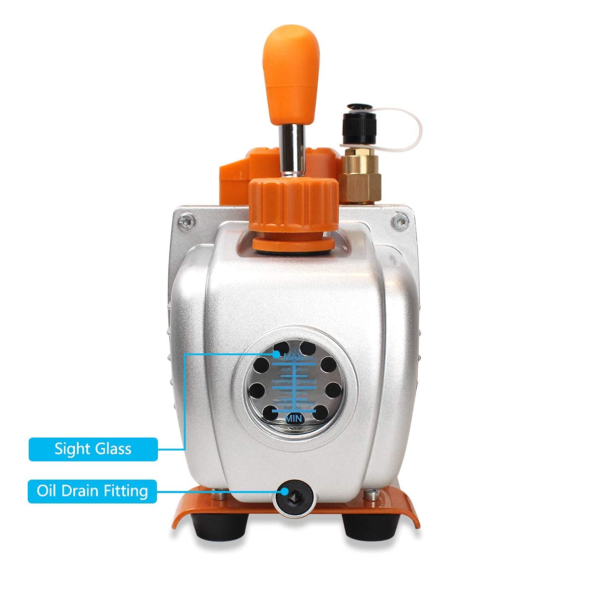 BACOENG 12L Vakuumkammer mit 85L/Min Einstufige Vakuumpumpe Unterdruckpumpe mit Manometer HVAC