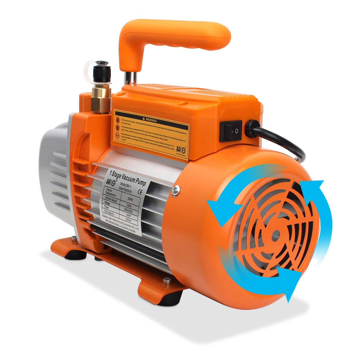 BACOENG 12L Vakuumkammer mit 85L/Min Einstufige Vakuumpumpe Unterdruckpumpe mit Manometer HVAC