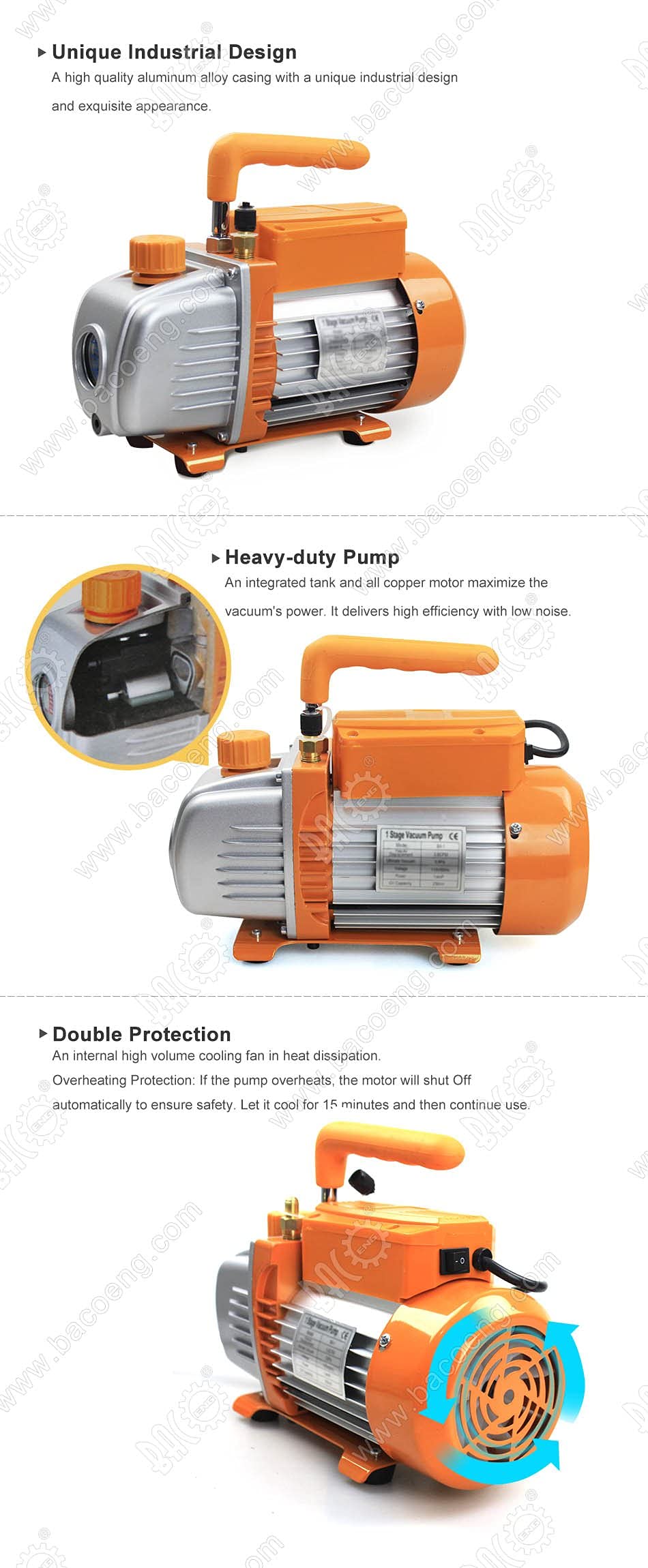 BACOENG 12L Vakuumkammer mit 85L/Min Einstufige Vakuumpumpe Unterdruckpumpe mit Manometer HVAC